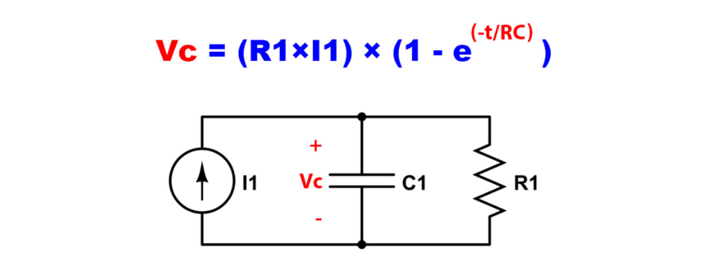 فرمول شارژ خازن در مدار RC موازی